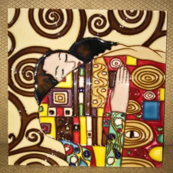 Gustav Klimt "Fulfillment"Tile 8" x 8"